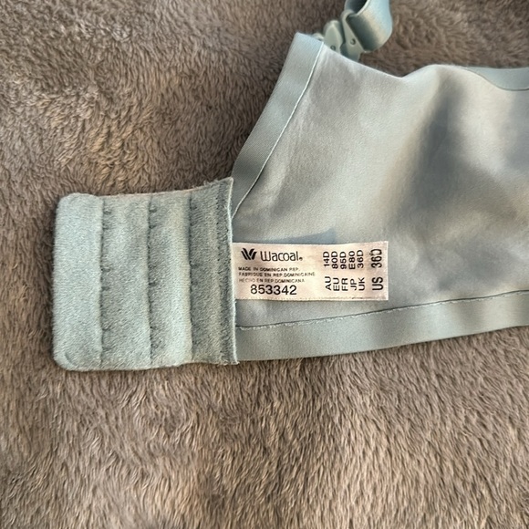 Wacoal Superbly Smooth Underwire Bra - Tourmaline Blue - Size 36D - Picture 7 of 7